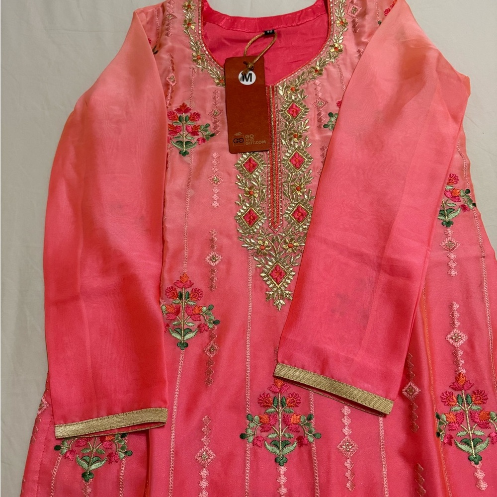 Elegant Pink Embroidered Indian shalwar kameez